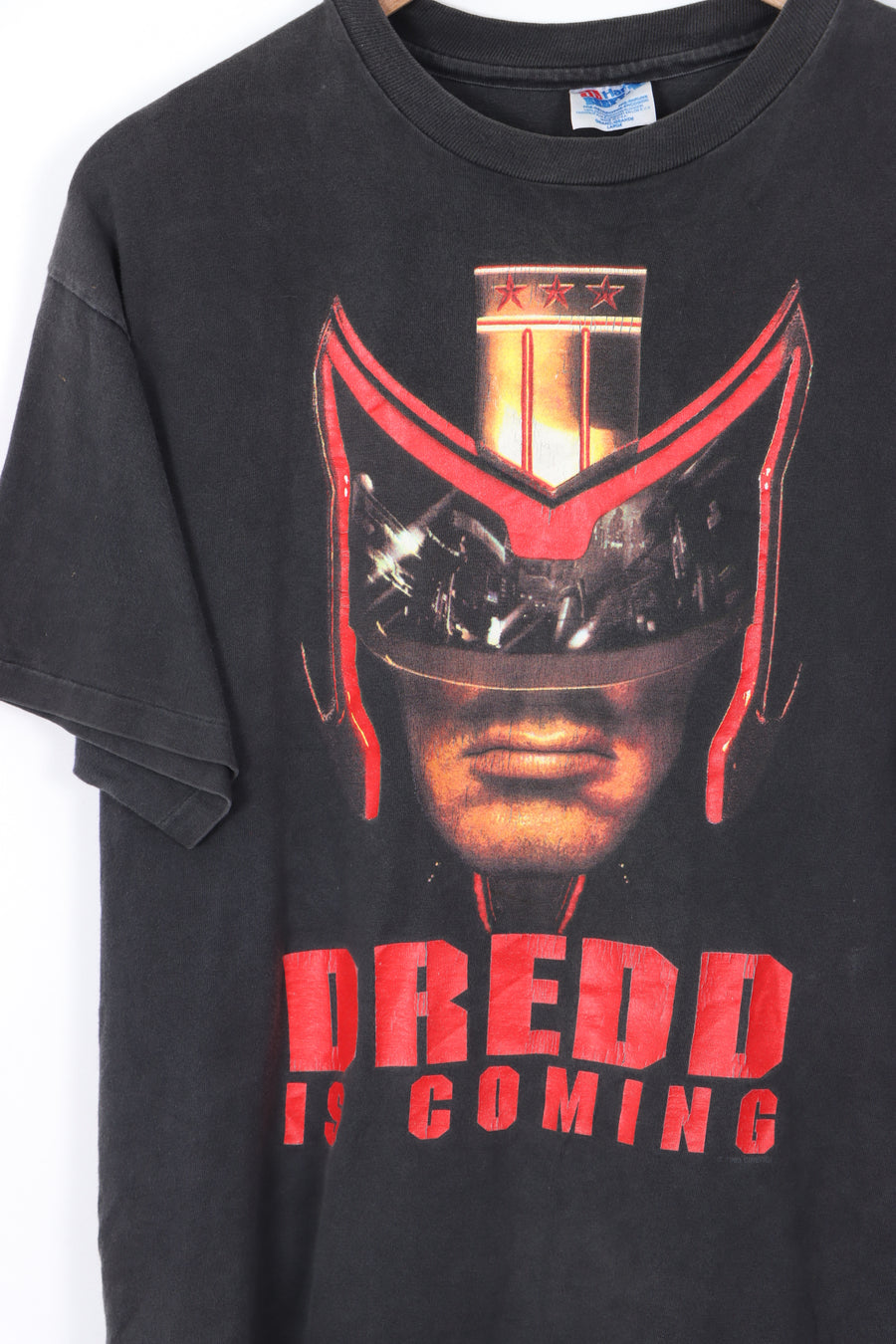 1995 Judge 'Dredd Is Coming' Movie Promo Single Stitch USA Made T-Shirt (L)