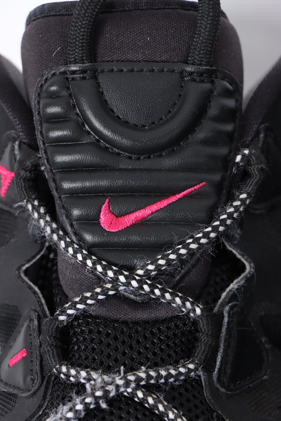 NIKE Air Max 'Uptempo Fuse 360' Black Pink Sneakers (9.5)