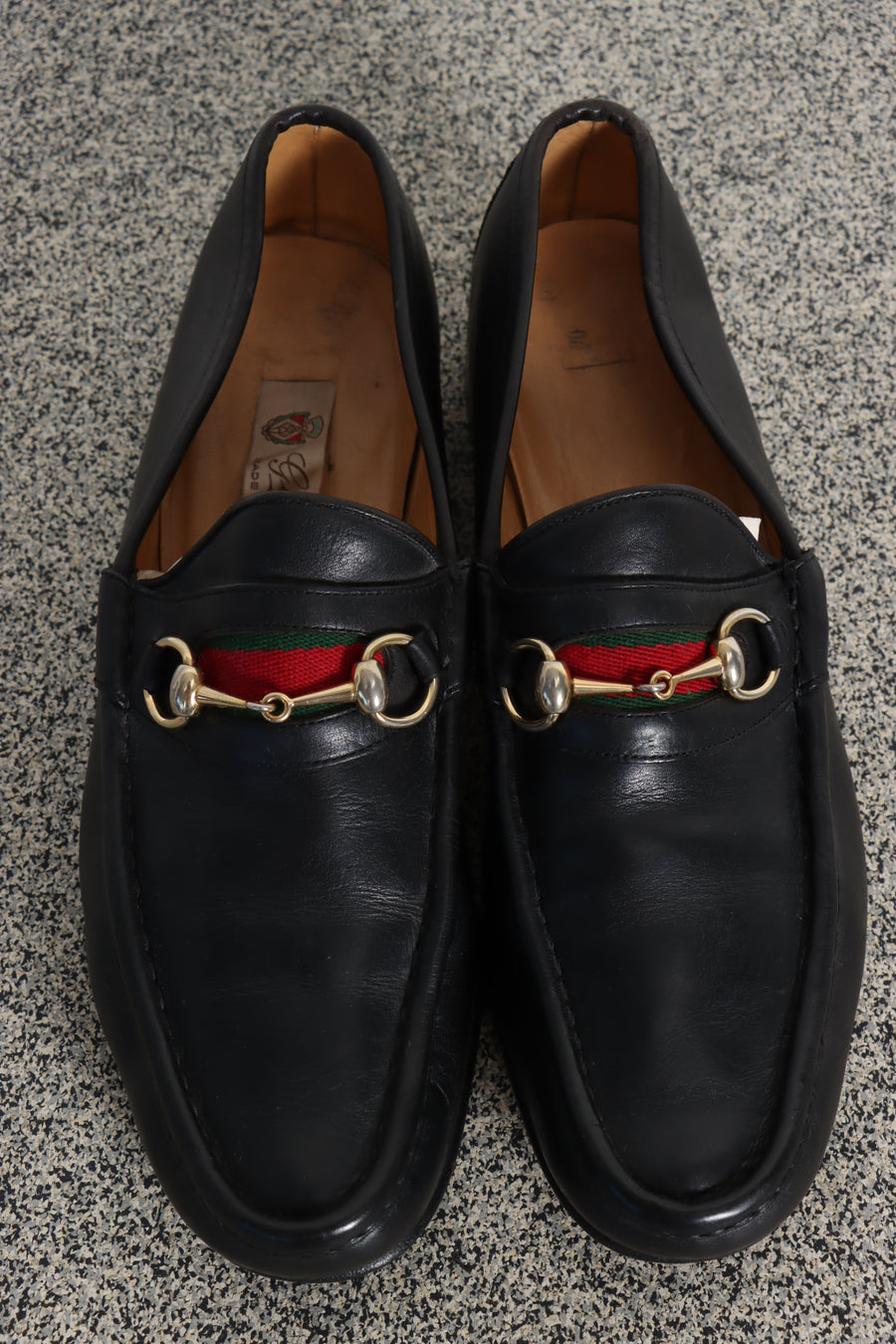 GUCCI Horsebit Green & Red Leather Loafers (M 45¼)