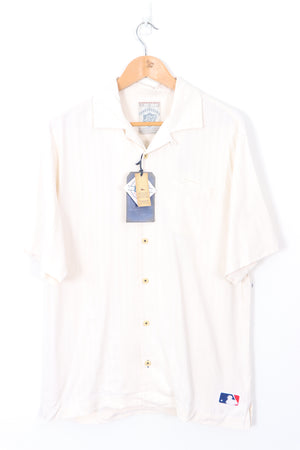 TOMMY BAHAMA 'Welcome to the Show' Baseball Design Short Sleeve Shirt (L)