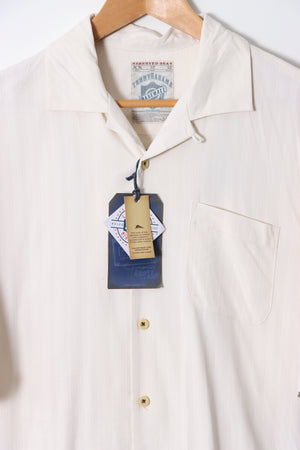 TOMMY BAHAMA 'Welcome to the Show' Baseball Design Short Sleeve Shirt (L)