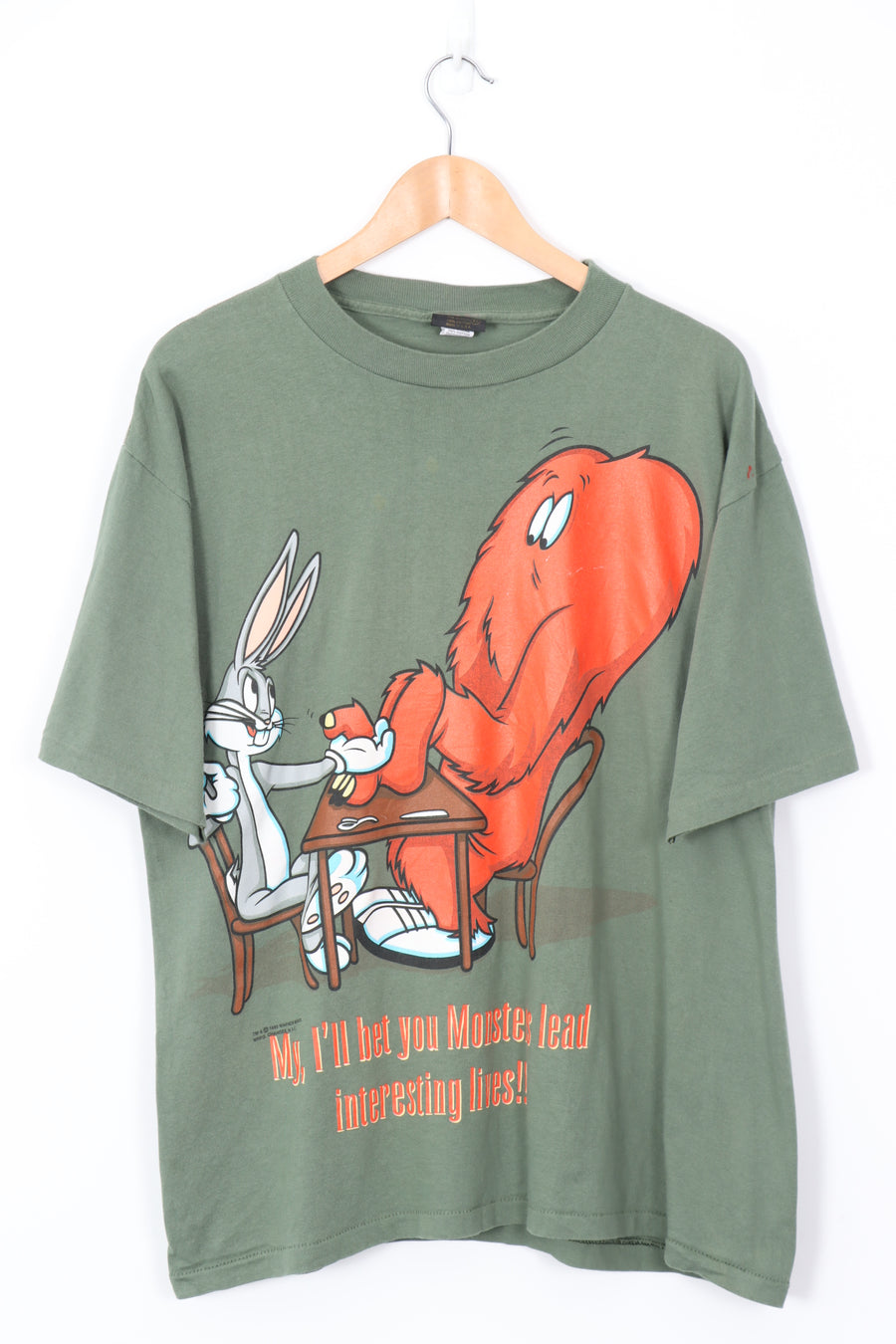 1995 VINTAGE Looney Tunes Bugs & Gossamer Cartoon Tee (XL)