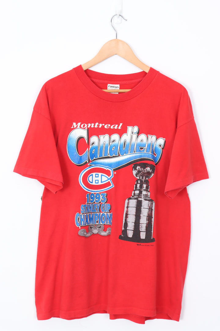 1993 Vintage Montreal Canadiens Stanley Cup Champions Tee (XL)