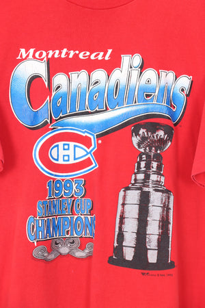 1993 Vintage Montreal Canadiens Stanley Cup Champions Tee (XL)