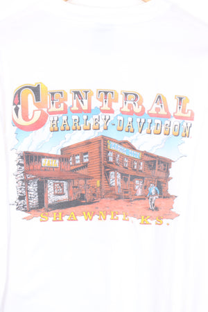 1999 Vintage HARLEY DAVIDSON Optical Illusion Long Sleeve Tee (M-L)