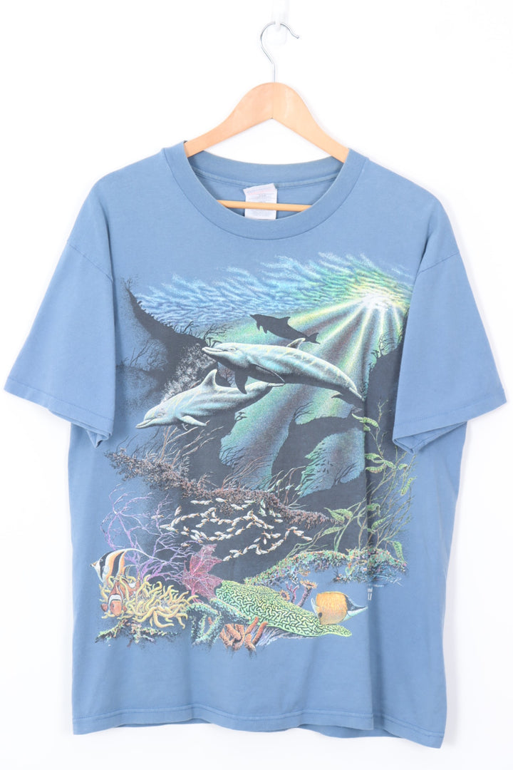 1994 VINTAGE Dolphins & Nature Ocean Animal Tee (L-XL)