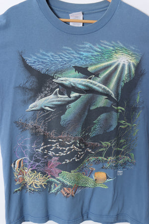 1994 VINTAGE Dolphins & Nature Ocean Animal Tee (L-XL)