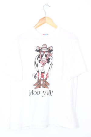 1992 Vintage Nashville Moo Y'all Front & Back USA Made Tee (L)