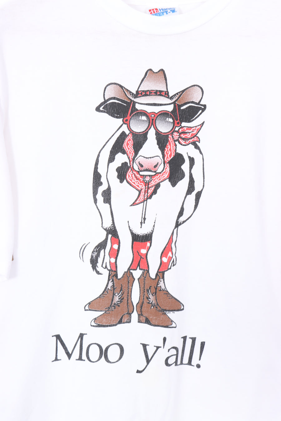 1992 Vintage Nashville Moo Y'all Front & Back USA Made Tee (L)