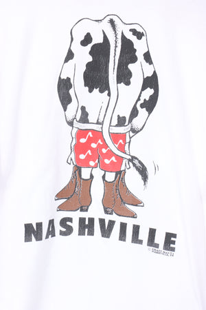 1992 Vintage Nashville Moo Y'all Front & Back USA Made Tee (L)