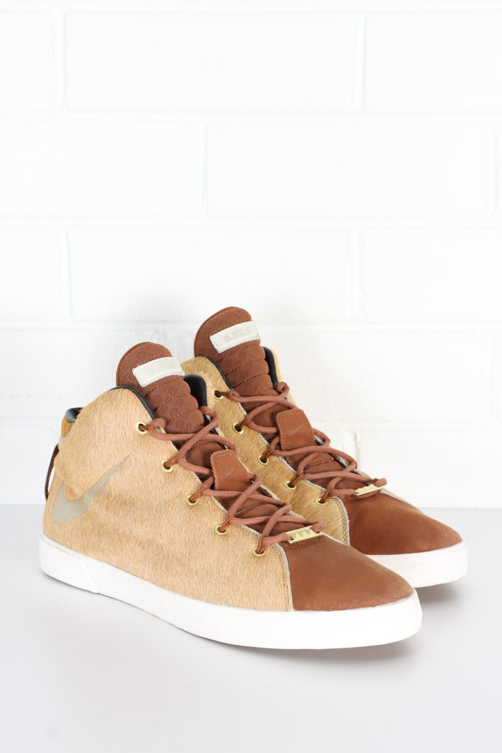 NIKE Lebron XII 12 'Lion's Mane' Fur Sneakers (13)