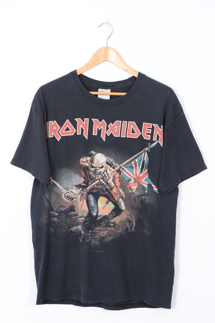 Iron Maiden Large Front Graphic Skeleton Black T-Shirt (L)