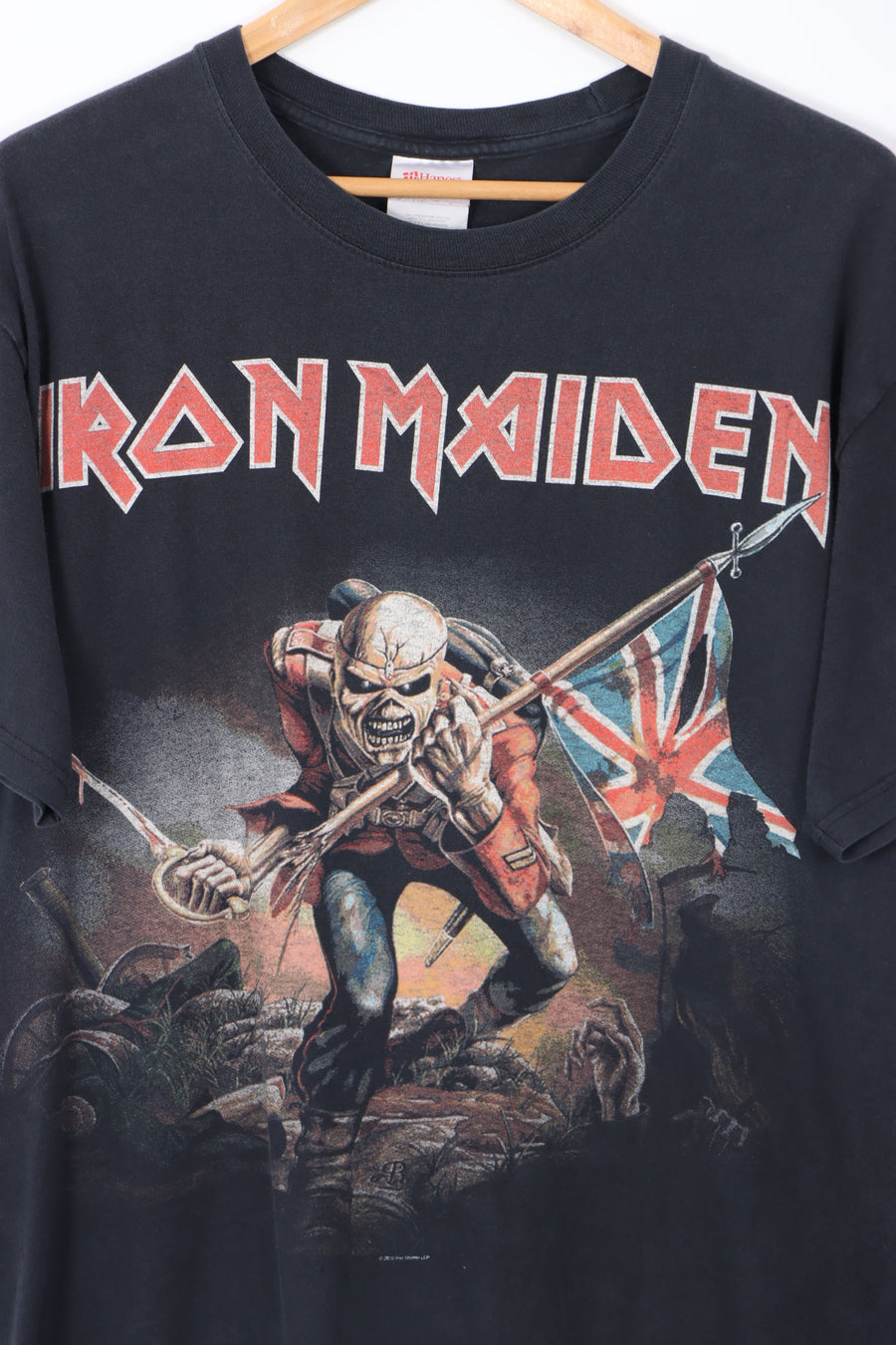 Iron Maiden Large Front Graphic Skeleton Black T-Shirt (L)