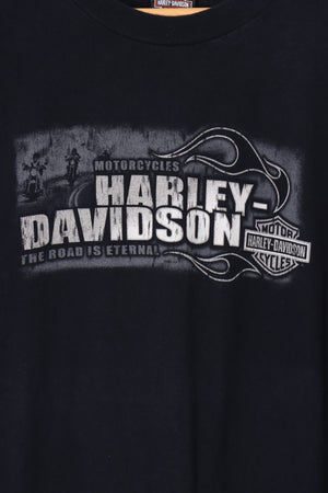 HARLEY DAVIDSON 'The Road is Eternal' USA Made Tee (M-L)