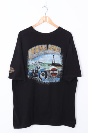 HARLEY DAVIDSON Neon Sign Eagle Wings Virginia Beach Tee (XXL)