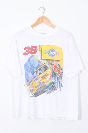 NASCAR 'He's Dog Gone' #38 Elliot Sadler White T-Shirt (L-XL)