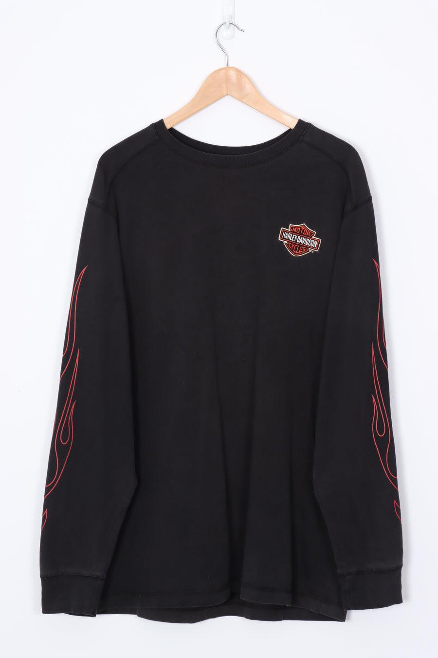 HARLEY DAVIDSON Sleeve Detail Embroidered Long Sleeve Tee (XL)