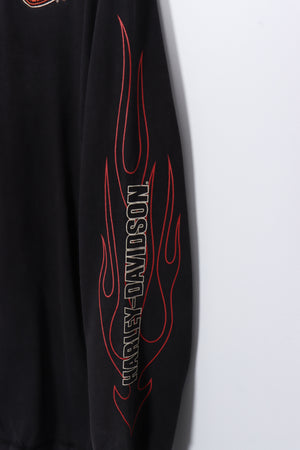 HARLEY DAVIDSON Sleeve Detail Embroidered Long Sleeve Tee (XL)