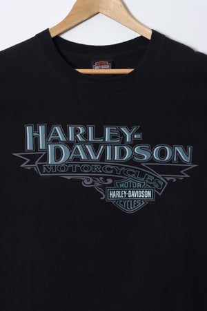 HARLEY DAVIDSON Golden Spike Pin Up Girl Front Back T-Shirt (XL)