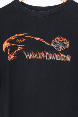 HARLEY DAVIDSON Flame Eagle Red & Black Tee (XL)