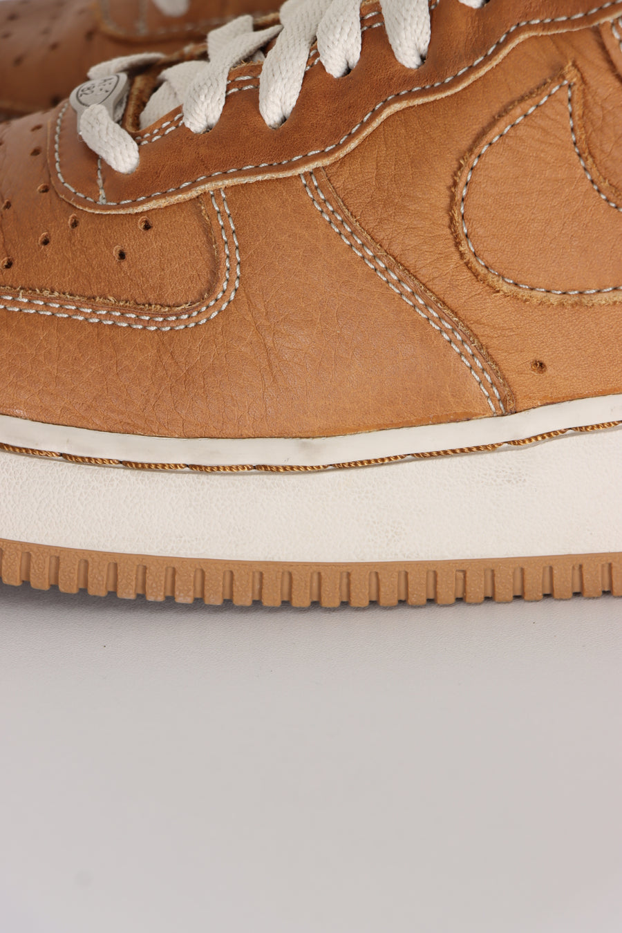 NIKE Air Force 1 Premium 'Maple Birch' Brown Leather Sneakers (9)