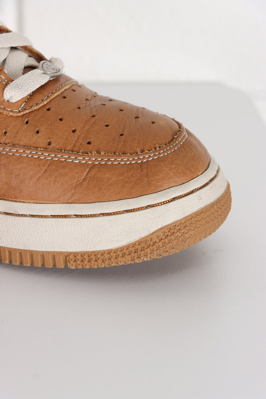 NIKE Air Force 1 Premium 'Maple Birch' Brown Leather Sneakers (9)