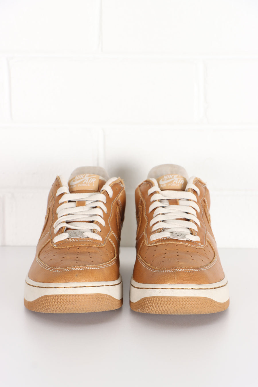 NIKE Air Force 1 Premium 'Maple Birch' Brown Leather Sneakers (9)