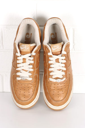 NIKE Air Force 1 Premium 'Maple Birch' Brown Leather Sneakers (9)