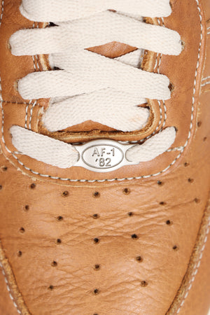 NIKE Air Force 1 Premium 'Maple Birch' Brown Leather Sneakers (9)