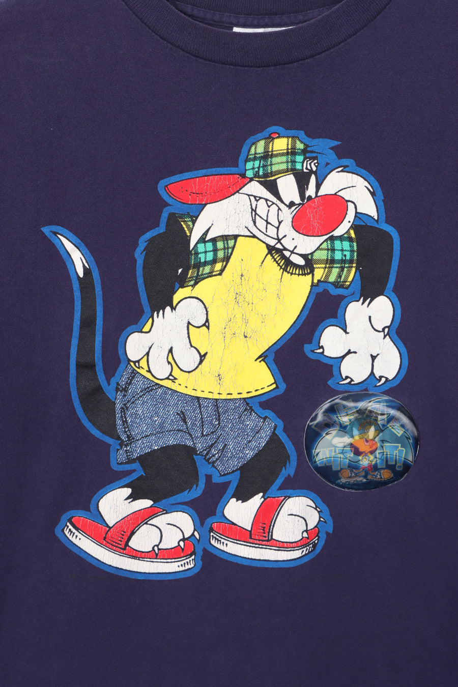 LOONEY TUNES Sylvester & Tweety 1996 "Deal With It" T-Shirt (L)