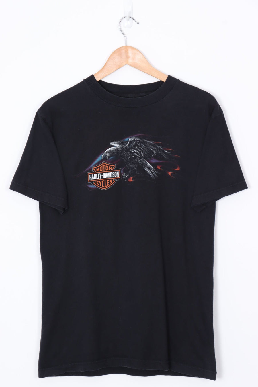 HARLEY DAVIDSON Eagle Flames USA Made T-Shirt (M)