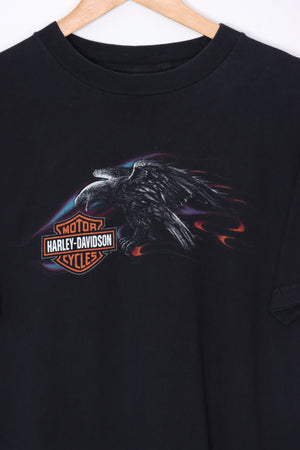 HARLEY DAVIDSON Eagle Flames USA Made T-Shirt (M)