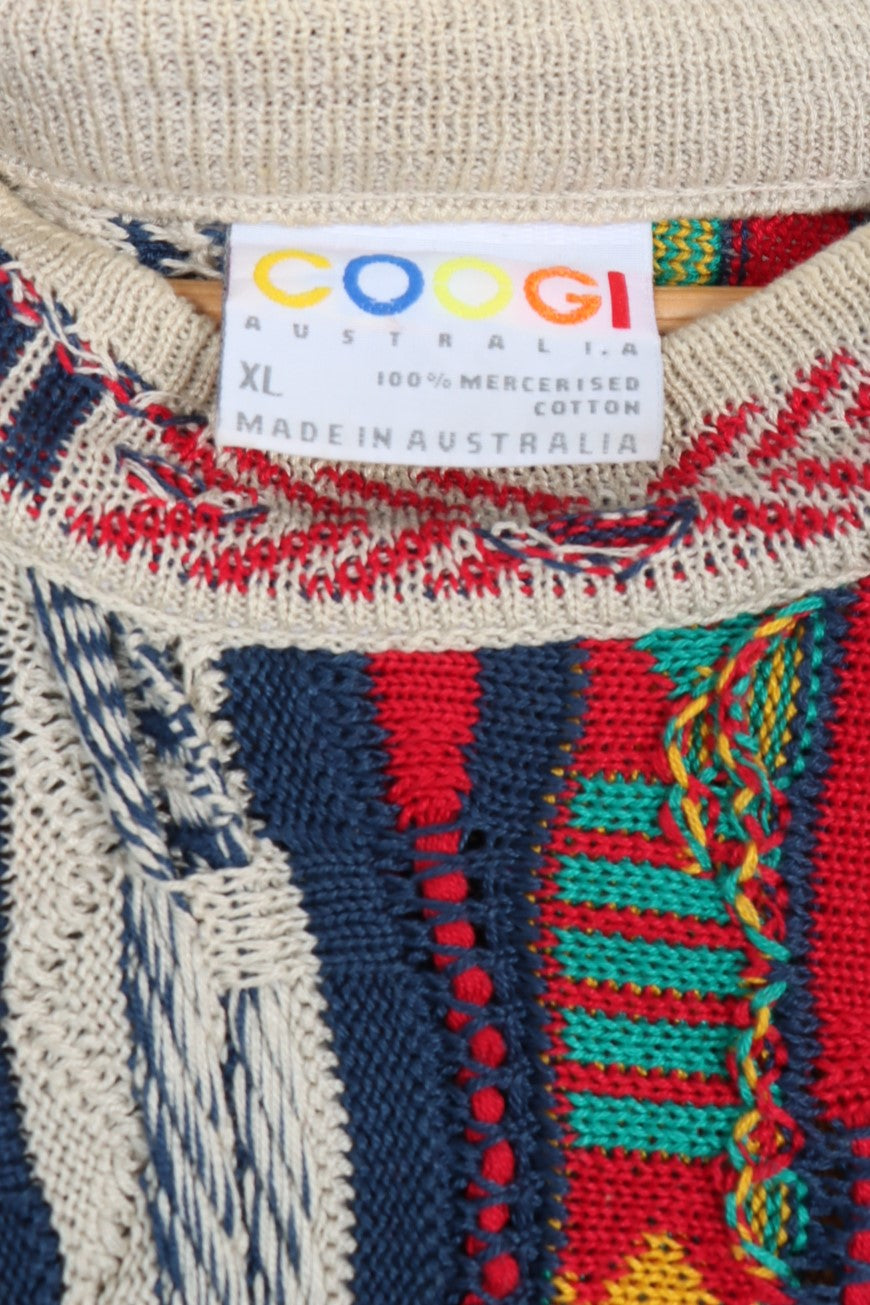 VINTAGE COOGI 3D Multicoloured Australian Made Sweater Knit (XL 