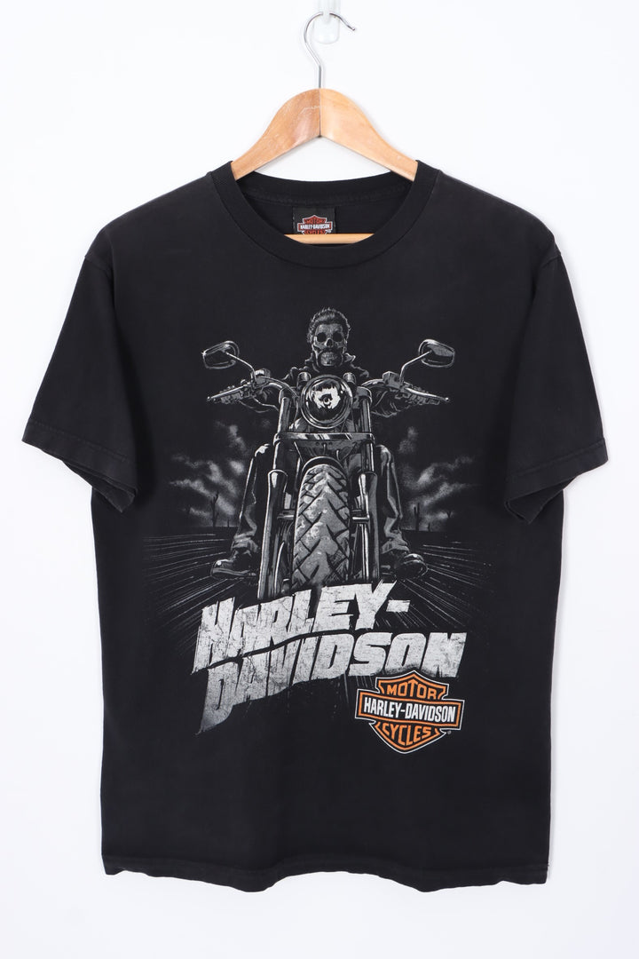 HARLEY DAVIDSON Appalachian Skull Rider Front Back T-Shirt (M)