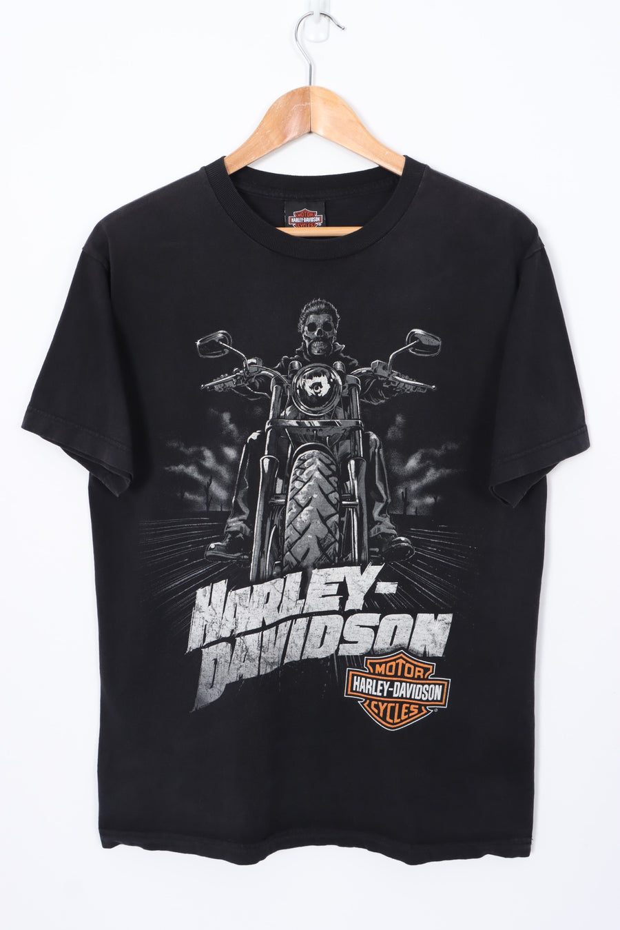 HARLEY DAVIDSON Appalachian Skull Rider Front Back T-Shirt (M)