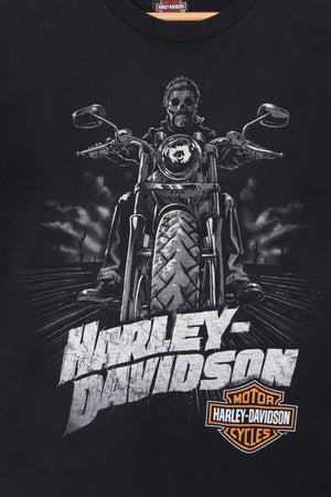 HARLEY DAVIDSON Appalachian Skull Rider Front Back T-Shirt (M)