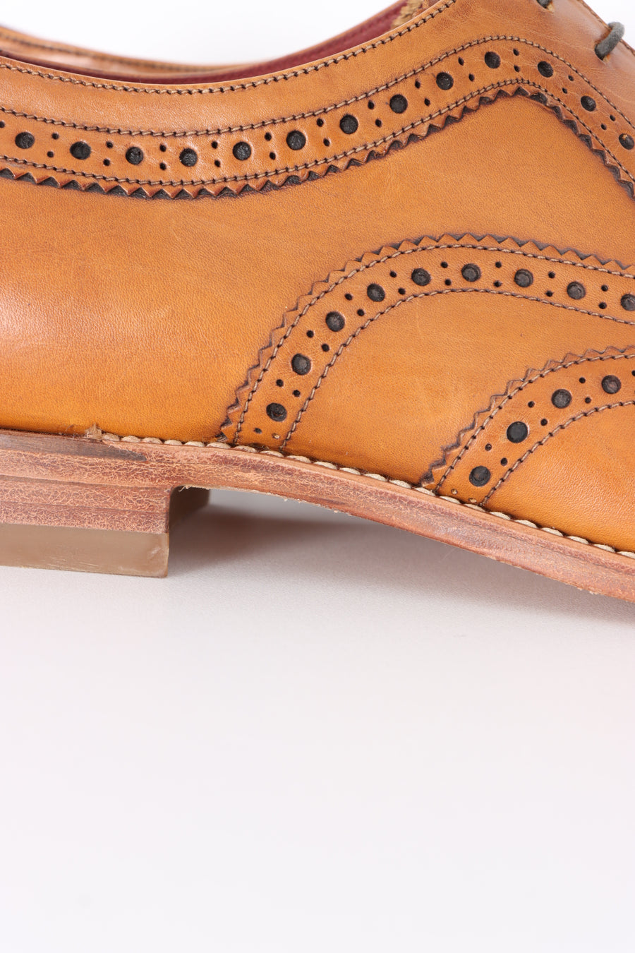 DESIGN LOAKE 'Fearnley' Tan Leather Oxford Brogue (10)