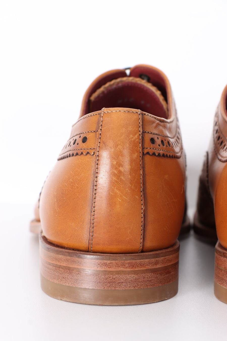 DESIGN LOAKE 'Fearnley' Tan Leather Oxford Brogue (10)