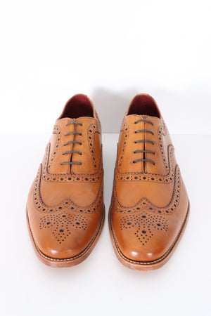 DESIGN LOAKE 'Fearnley' Tan Leather Oxford Brogue (10)