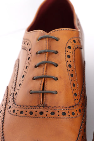 DESIGN LOAKE 'Fearnley' Tan Leather Oxford Brogue (10)