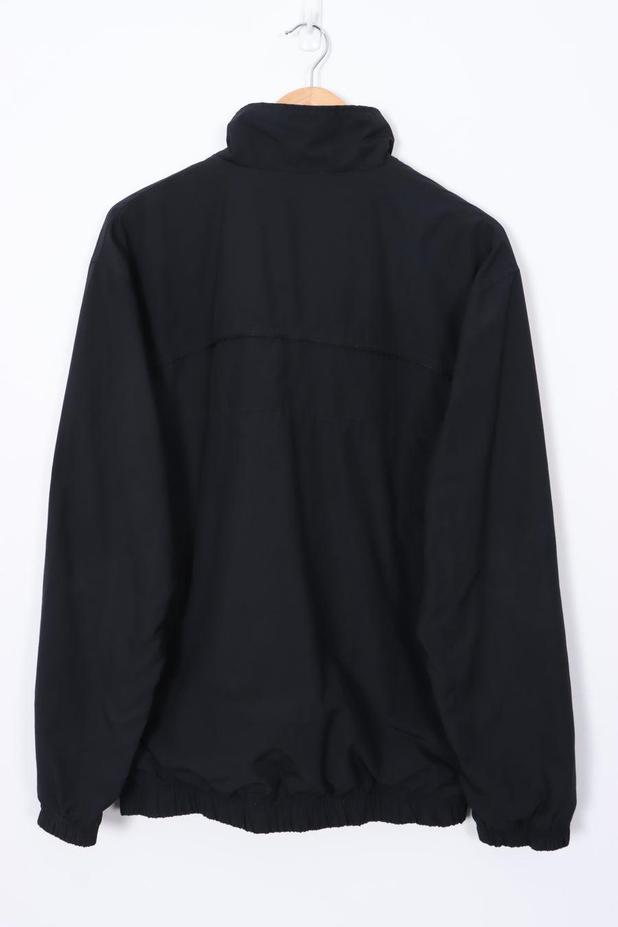 NIKE Black Swoosh Logo Full Zip Windbreaker (L)