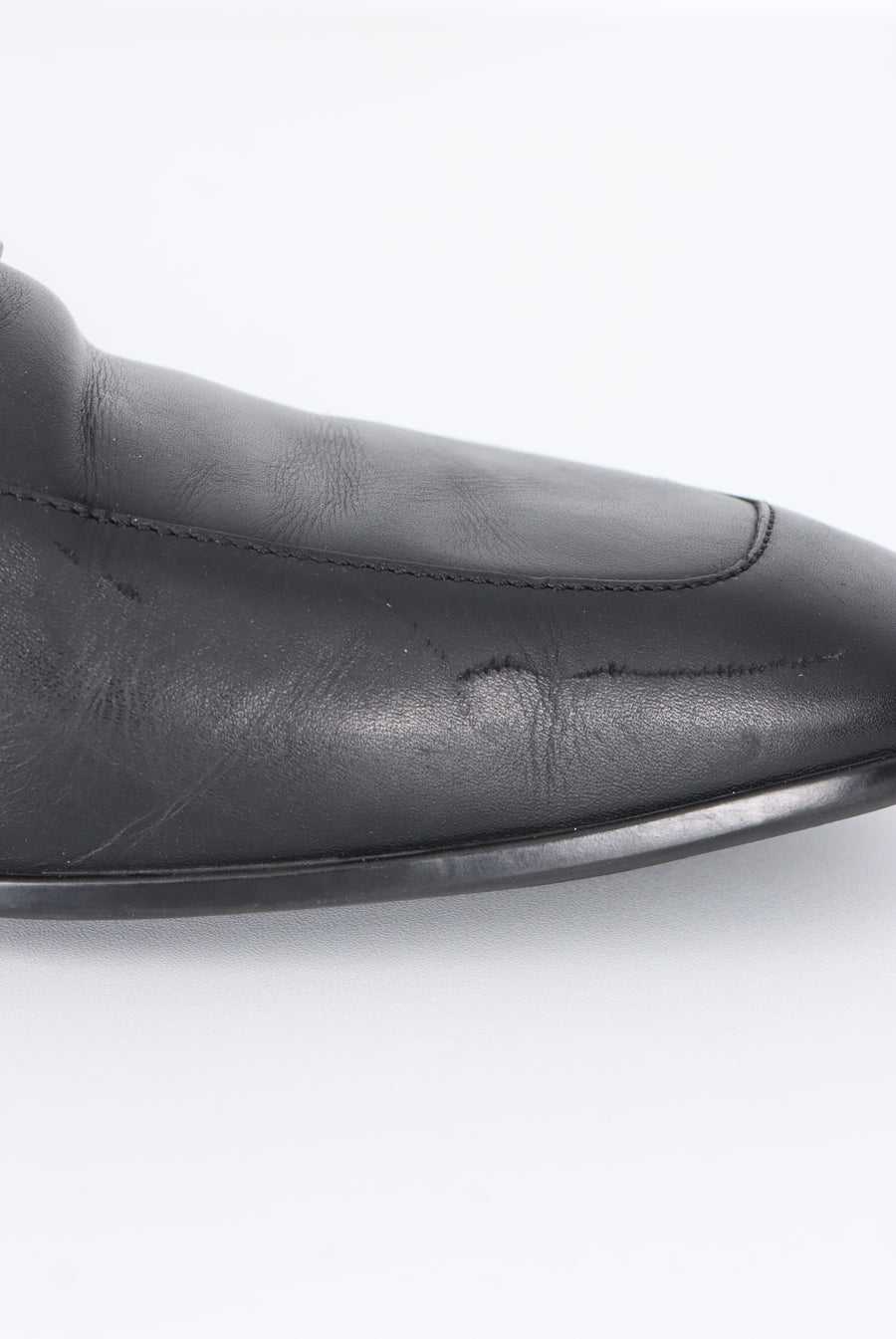 Vintage GUCCI Black Leather GG Loafers (11)