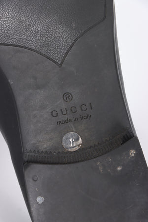 Vintage GUCCI Black Leather GG Loafers (11)