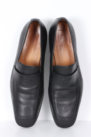 Vintage GUCCI Black Leather GG Loafers (11)