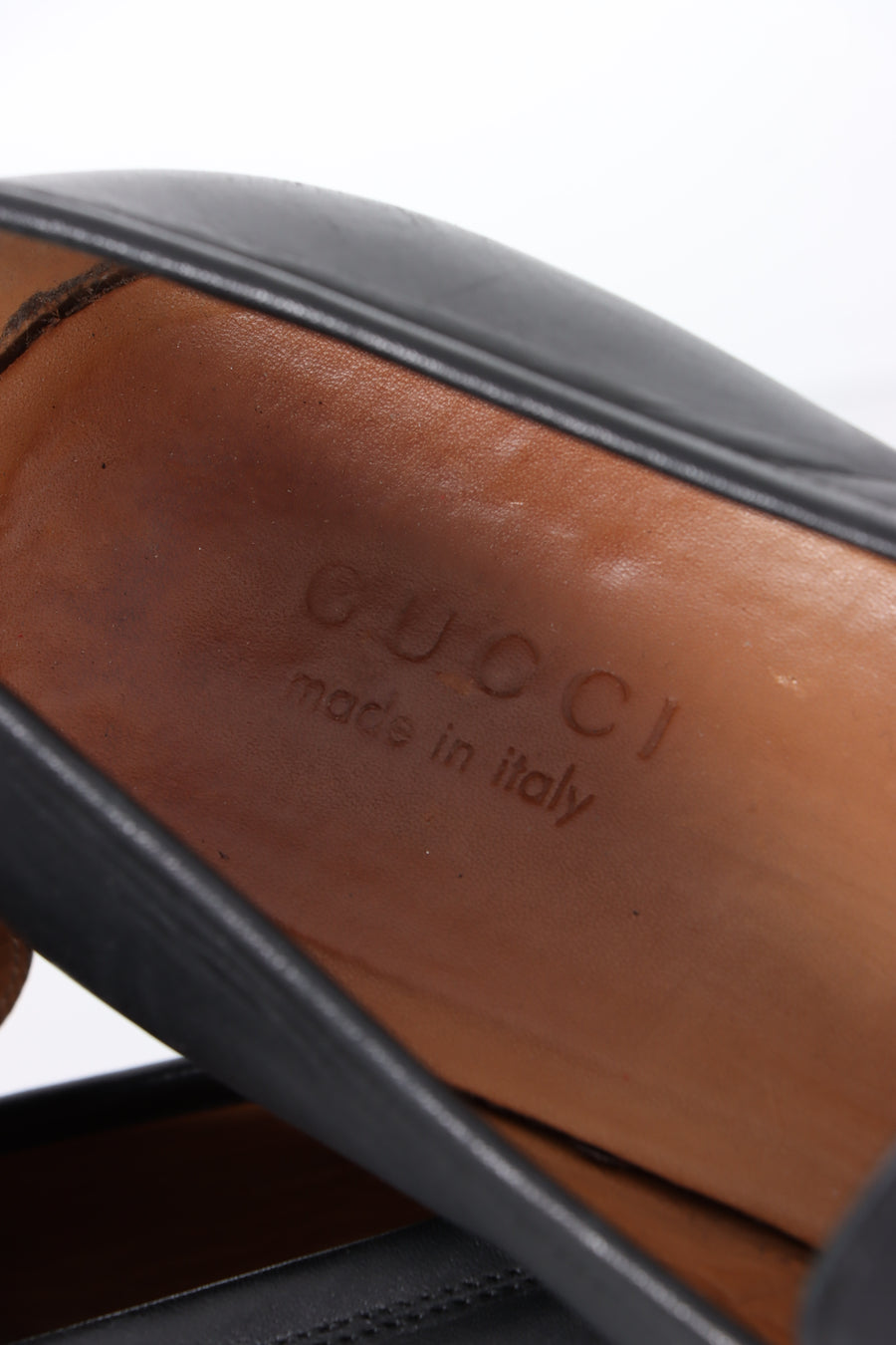 Vintage GUCCI Black Leather GG Loafers (11)