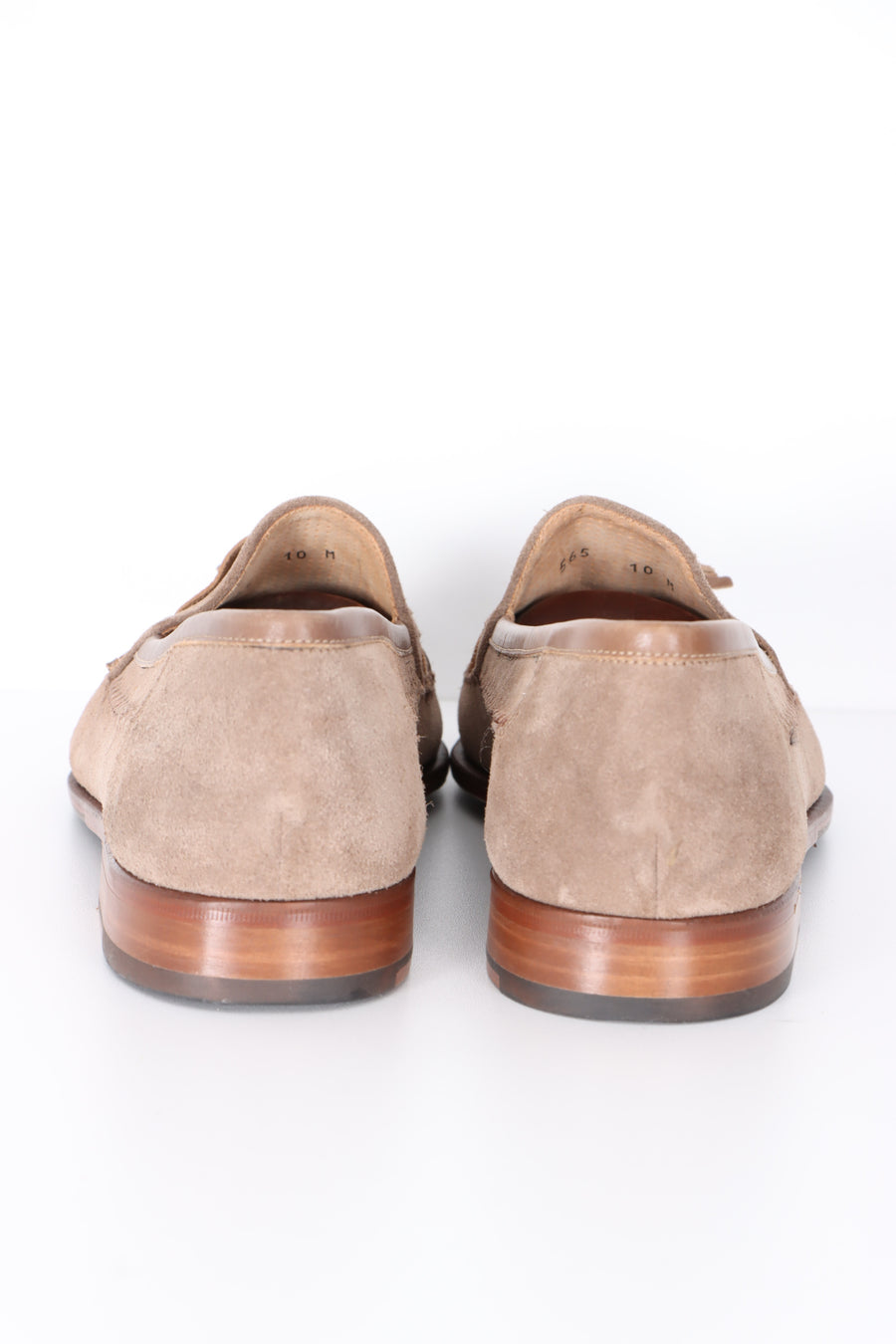 BRUNO MAGLI 'Newport' Brown Suede Tassel Loafers (10)