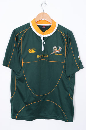 South Africa Springboks SASOL CANTERBURY Rugby Shirt Jersey (L-XL)