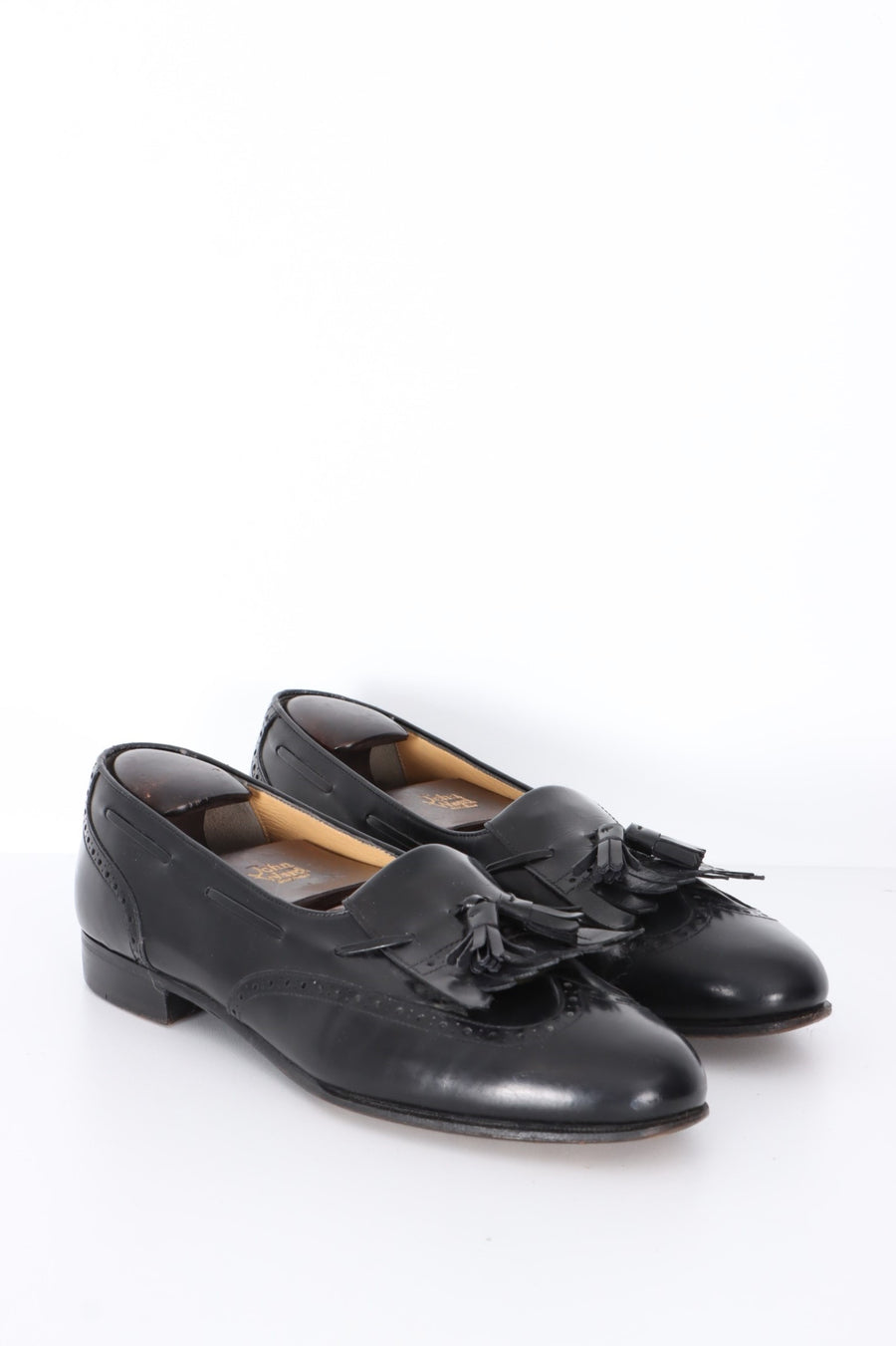 SALVATORE FERRAGAMO Black Leather Tassel Loafers (9.5)