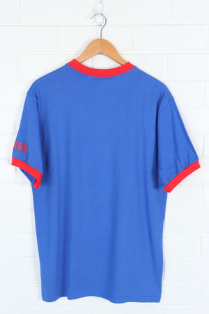 NIKE Centre Swoosh Royal Blue Chicago Cubs Baseball Ringer Tee (M-L)