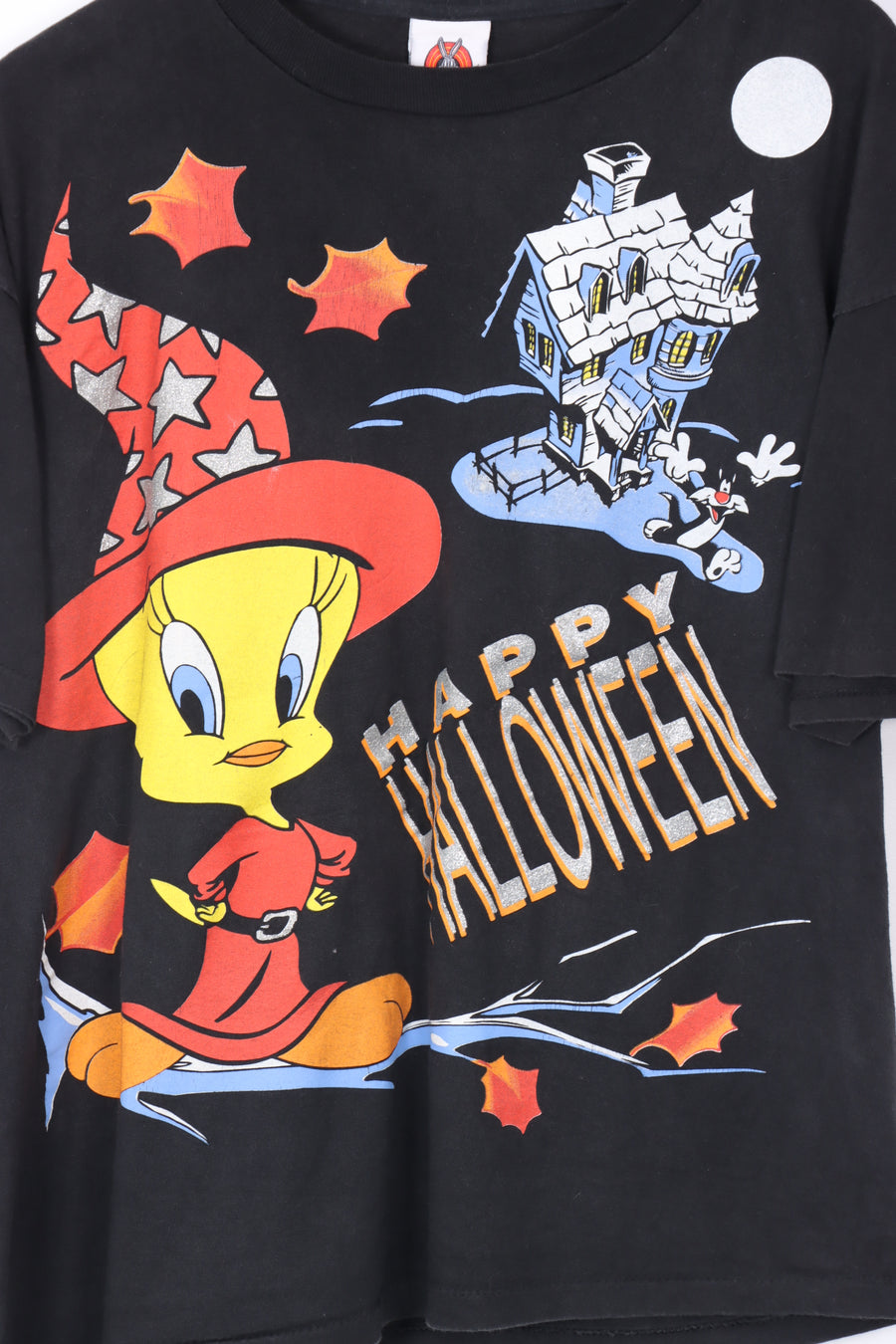 1998 LOONEY TUNES Happy Halloween Tweety Sylvester Tee (XL)